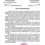 NOTE D&rsquo;INFORMATION
